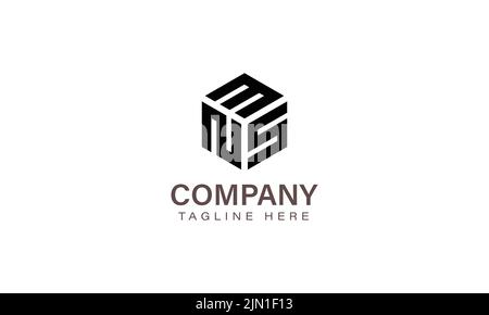 Lettre MNS logo, trois lettres logo, Alphabet M N S Hexagon forme Vector Icon Template Illustration de Vecteur