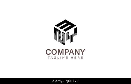 Lettre MNY logo, trois lettres logo, Alphabet M N y Hexagon forme Vector Icon Template Illustration de Vecteur