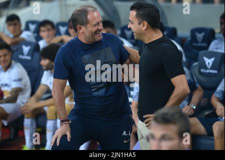 Lors du match de trophée Joan Gamper entre le FC Barcelone et Pumas UNAM au Camp Nou à Barcelone, Espagne. Banque D'Images