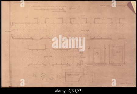 Böhmer Franz (1907-1943), Château de Poznan, Poznan (1939-1943): Contenu du plan N.N. détecté. Matériel/technologie N.N. enregistré, 69,3 x 108,1 cm (y compris les bords de balayage) Böhmer Franz (1907-1943): Schloss Posen, Posen. Umbau Banque D'Images