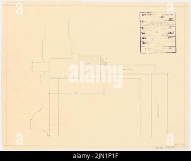 Böhmer Franz (1907-1943), Château de Poznan, Poznan (1939-1943): Contenu du plan N.N. détecté. Matériau/technologie N.N. Capturé, 33,1 x 41,9 cm (y compris les bords du balayage) Böhmer Franz (1907-1943): Schloss Posen, Posen. Umbau Banque D'Images