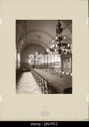 Fürstenau Eduard August Wilhelm (1862-1938), direction des chemins de fer, Halle/Saale: Salle de réunion. Photo sur carton, 65,1 x 47,6 cm (bord de numérisation inclus). Musée de l'architecture de l'Université technique de Berlin Inv. N° f 9957. Fürstenau Eduard August Wilhelm (1862-1938): Eisenbahndirektion, Halle/Saale Banque D'Images