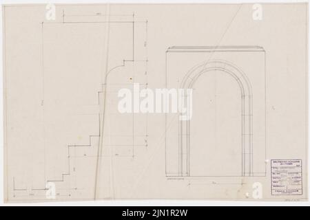 Böhmer Franz (1907-1943), Château de Poznan, Poznan (1939-1943): Contenu du plan N.N. détecté. Matériau/technologie N.N. Capturé, 52,6 x 78,8 cm (y compris les bords du balayage) Böhmer & Petrich : Schloss Posen, Posen. Umbau Banque D'Images