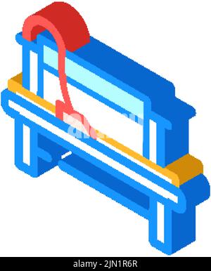 règle de coupe couture icône isométrique illustration vectorielle Illustration de Vecteur