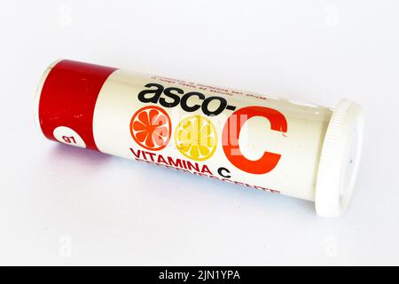 Vintage 1970/80s ASCO-C médecine avec vitamine C. LUSOFARMACO - Italie Banque D'Images