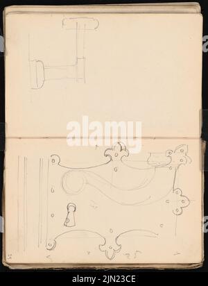 Lehmmübner Paul (1855-1916), sketchbook: Croquis à la main de 1885 (1885): Raccords. Crayon sur papier, 22,2 x 17 cm (y compris les bords de numérisation) Banque D'Images