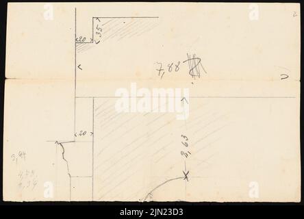 Lehmmübner Paul (1855-1916), sketchbook: Croquis à la main de 1885 (1885): Croquis. Crayon sur papier, 16,6 x 24,6 cm (y compris les bords de numérisation) Banque D'Images