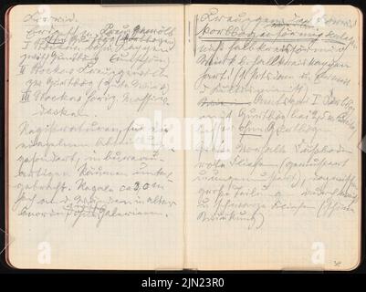 Lehmmübner Paul (1855-1916), sketchbook: Notes (sans dat.): Voir les plus grands dessins de construction à Berlin. Cour de district I et Cour de district I, Notes. Crayon sur papier, 15,3 x 20,5 cm (y compris les bords de numérisation) Banque D'Images