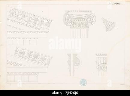 Boetticher Carl (1806-1889), 'Tectonics of the Hellenen' (groupe de table, édition 2nd Berlin 1874): Tafel 40. Gravure en acier sur papier, 30,5 x 44 cm (y compris les bords de numérisation) Banque D'Images