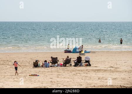 Littlehampton, 21 juillet 2022 : la plage Banque D'Images