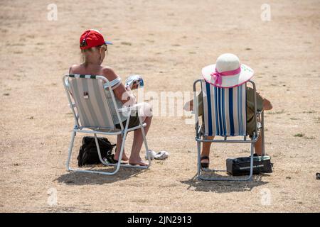 Littlehampton, 21 juillet 2022 : vert plage est Banque D'Images