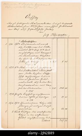 Knoblauch & Wex, légion russe, Berlin-Mitte. Conversion : estimation des coûts. Encre sur papier, 34,5 x 21,7 cm (y compris les bords de numérisation) Banque D'Images