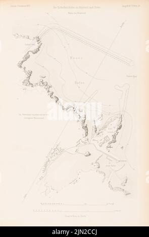 N.N., port de sécurité, Holyhead, Douvres. (De : Atlas au magazine for Building, éd. V. G. Erbkam, JG. 3, 1853): Ministère. Couture sur papier, 42,8 x 28,1 cm (y compris les bords de numérisation) Banque D'Images