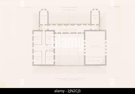 Busse Carl Ferdinand (1802-1868), palais de justice, Elberfeld. (De : Atlas au magazine for Building, éd. V. G. Erbkam, JG. 2, 1852): plan d'étage. Couture sur papier, 27,8 x 42,7 cm (y compris les bords de numérisation) Banque D'Images