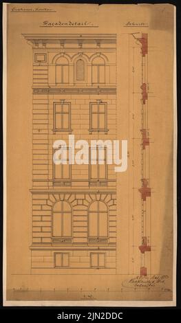 Knoblauch & Wex, Hotel Bellevue, Cuxhaven. Conversion : vue de l'ouest, vue du nord. Encre sur papier, 56,9 x 33,3 cm (y compris les bords de numérisation) Banque D'Images