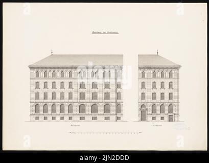 Knoblauch & Wex, Hotel Bellevue, Cuxhaven. Conversion: Plan d'étage KG, grand parterre, 1st étages, 2nd étages, 3rd étages 1: 200. Encre sur papier, 48,8 x 66,5 cm (y compris les bords de numérisation) Banque D'Images