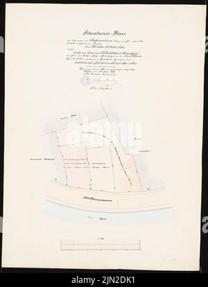 Knoblauch & Wex, Rosenberg, Löwe and Co., Berlin-Mitte : Département 1 : 300. Encre, crayon aquarelle sur papier, 69 x 52,5 cm (y compris les bords de numérisation) Banque D'Images