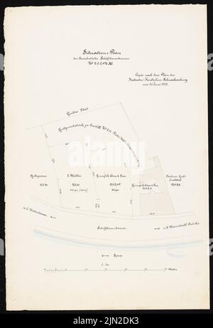 Knoblauch & Wex, Rosenberg, Löwe and Co., Berlin-Mitte : Département 1 : 300. Encre, crayon aquarelle sur papier, 52,4 x 35,7 cm (y compris les bords de numérisation) Banque D'Images