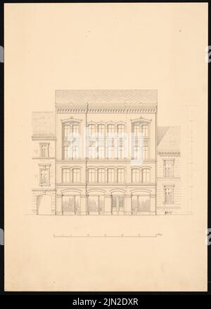 Knoblauch Gustav (1833-1916), immeuble résidentiel de Wiesenthal (?), Berlin: Vue. Encre sur papier, 45,2 x 32,3 cm (y compris les bords de numérisation) Banque D'Images