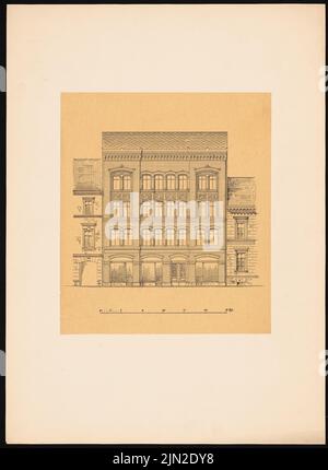 Knoblauch Gustav (1833-1916), immeuble résidentiel de Wiesenthal (?), Berlin: Vue. Encre sur papier transparent, 55,9 x 40,9 cm (y compris les bords de numérisation) Banque D'Images