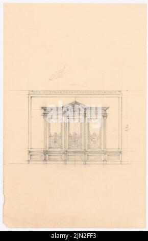 Knoblauch & Wex, grand magasin de conversion et d'expansion Erich Jordan, Markgrafenstr. 102-107, Berlin-Kreuzberg: Markgrafenstraße 106-107: Vue intérieure. Crayon sur papier, 33,6 x 21,6 cm (y compris les bords de numérisation) Banque D'Images