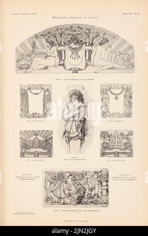 Reinhardt et Süssenguth, Musée Städtisches, Hambourg-Altona. (De : Atlas au magazine for Building, éd. V. Ministry of public Works, JG. 52, 1902): Vues des plombages sur l'Erkern et le Giebeln. Pression sur le papier, 45,2 x 29,6 cm (y compris les bords de numérisation) Banque D'Images