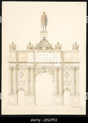 Arnim Ferdinand von (1814-1866) : porte de Brandebourg, Potsdam Banque D'Images