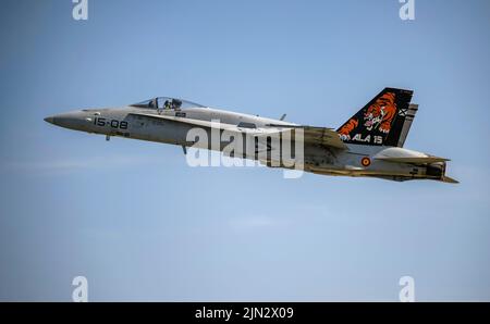 Spanish Air Force, McDonnell Douglas F/A-18 Hornet, au Royal International Air Tattoo Banque D'Images