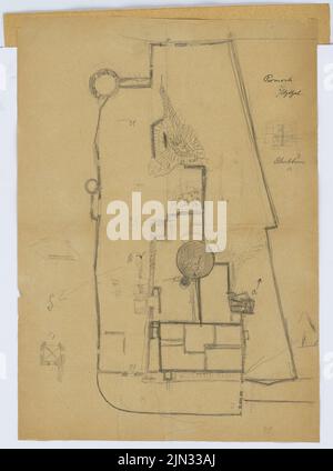 Stiehl Otto (1860-1940): Croquis et album photo 8: Château de Pyrmont, Roes Banque D'Images