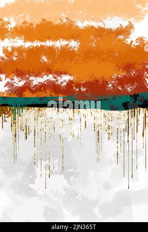 Or texture artistique fluide. Arrière-plan avec résumé Banque D'Images