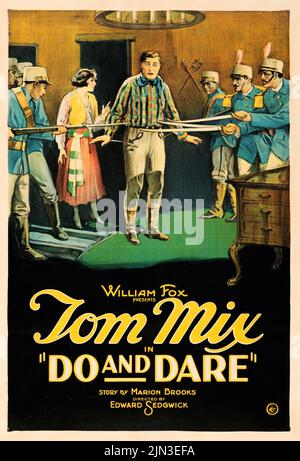 Affiche de film vintage - Tom Mix in Do and Dare (Fox, 1922) Banque D'Images