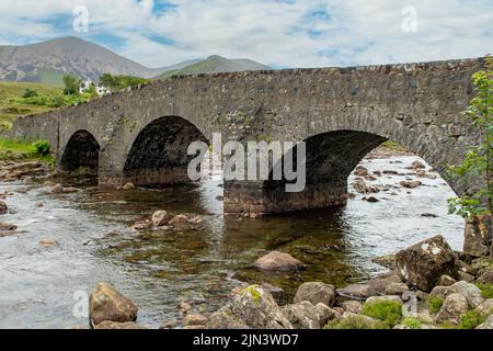 The Old Bridge, Sligachan, île de Skye, Écosse Banque D'Images