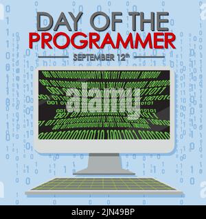 Illustration de l'affiche du jour du programmateur Illustration de Vecteur