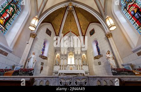 Loretto Chapel, Santa Fe, New Mexico, USA Banque D'Images