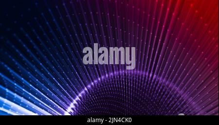 Points et lignes connectés pour le métaverse de données et la blockchain. Résumé des connaissances techniques. 3d rendu. Banque D'Images