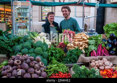 Le marché Salamanca, Hobart, Tasmanie, Australie Banque D'Images