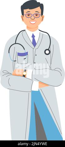 Jeune médecin ou généraliste scientifique Illustration de Vecteur