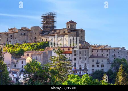 Castel del Monte, l'Aquila, Abruzzes, Italie Banque D'Images