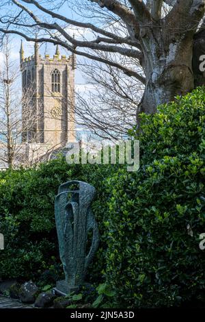 Le musée Barbara Hepworth et le jardin de sculptures de St Ives, en Cornouailles Banque D'Images