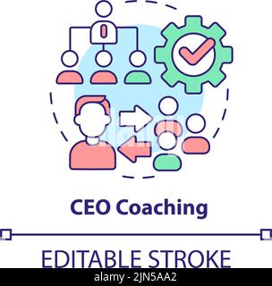 Icône du concept de coaching du PDG Illustration de Vecteur
