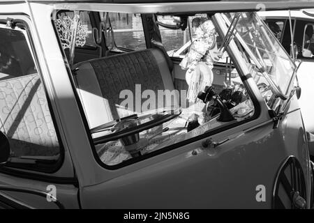 Magnifique cabine de camping VW Splitscreen Banque D'Images