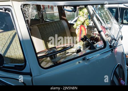 Magnifique cabine de camping VW Splitscreen Banque D'Images