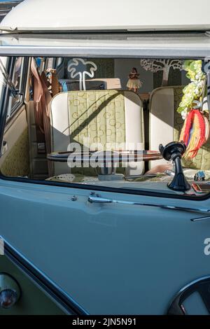 Magnifique cabine de camping VW Splitscreen Banque D'Images