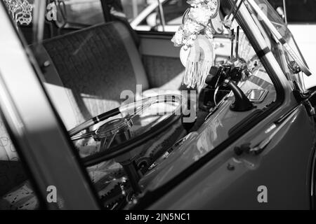 Magnifique cabine de camping VW Splitscreen Banque D'Images
