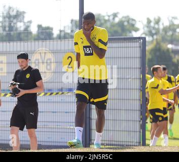 Firo : 9 août 2022, football, 1st Bundesliga, saison 2022/2023, BVB, Borussia Dortmund, formation, nouvelle signature Anthony MODESTE, BVB Banque D'Images