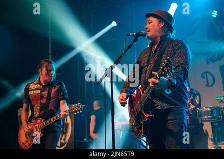 DaN Donnelly et Mark Chadwick des Levelers se présentant au Wickham Festival, Hampshire, Royaume-Uni. 6 août 2022 Banque D'Images