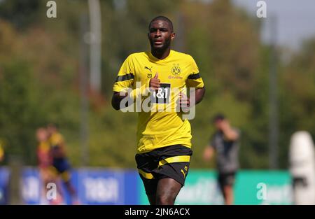 Ville de Dortmund, Allemagne. 09th août 2022. Firo : 9 août 2022, football, 1st Bundesliga, saison 2022/2023, BVB, Borussia Dortmund, formation, nouvelle signature Anthony MODESTE, BVB, crédit: dpa/Alay Live News Banque D'Images