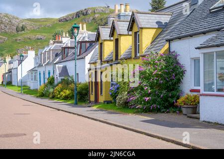 Shielddaig ia un village en Ecosse, situé sur les rives du Loch Shielddaig, Banque D'Images