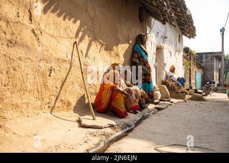 Bihar a multidimensionnel pauvre. Onze districts de Bihar ont la pauvreté Kishanganj, Araria, Kaimur, Madhepura, Purba Champaran et Supaul Banque D'Images