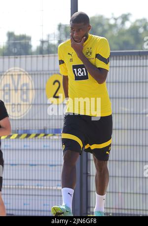 Ville de Dortmund, Allemagne. 09th août 2022. Firo : 9 août 2022, football, 1st Bundesliga, saison 2022/2023, BVB, Borussia Dortmund, formation, nouvelle signature Anthony MODESTE, crédit: dpa/Alay Live News Banque D'Images